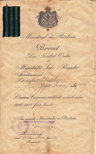 Romania 1926 medal brevet - romania,, 1926,